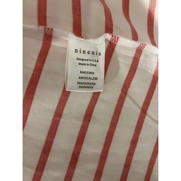 Ninexis Open Front 3/4 Sleeve Cardigan red/white stripe Medium Valentine's Day - Picture 4 of 5